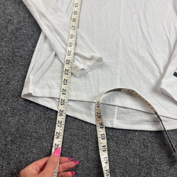 VICTORIA SECRET Women’s VSX Sport White Long Sleeve Mesh Back Shirt size: Small - Picture 5 of 6
